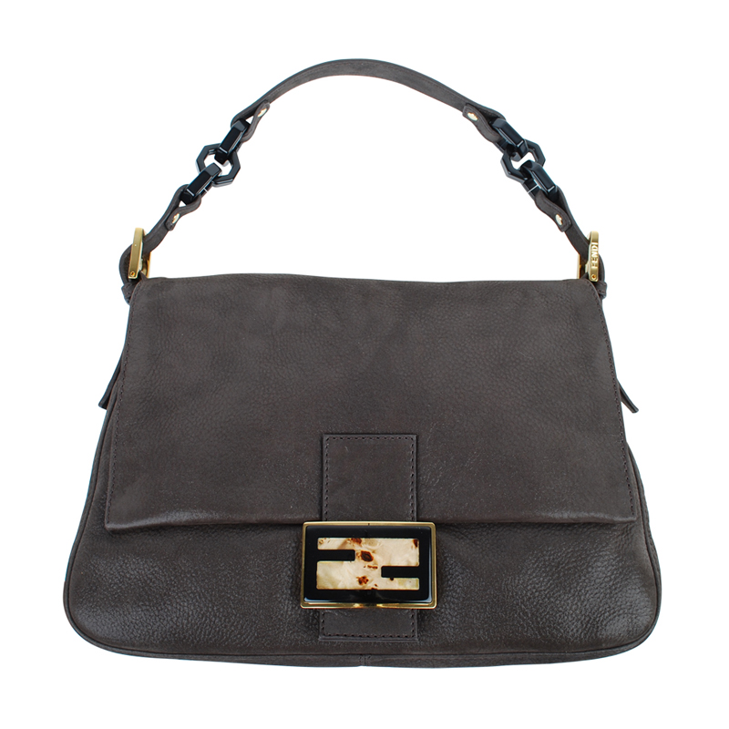 8F0012 Fendi plexi Borsa in pelle chiusura mamma